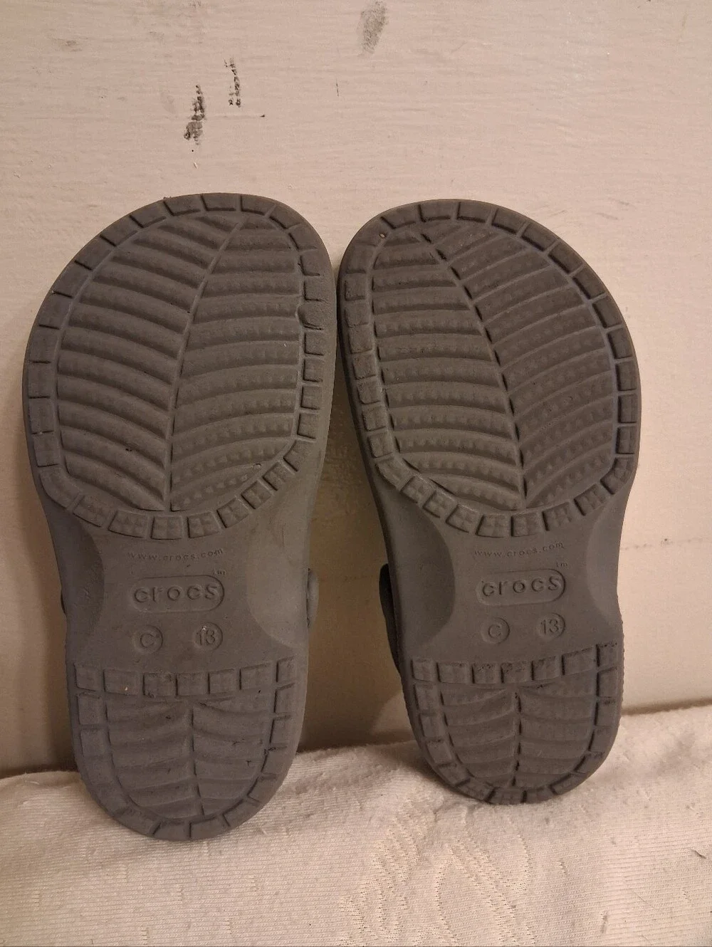 Kids Gray Lined Clog Shoes size C13